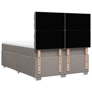 Box spring postel s matrací taupe 160x200 cm textil - obrázek 12