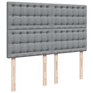 Box spring postel s matrací světle šedá 160 x 200 cm textil - obrázek 7