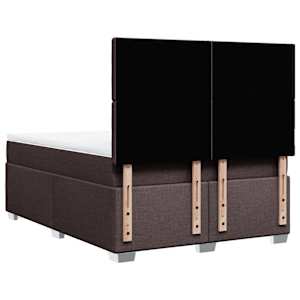 Box spring postel s matrací tmavě hnědá 160x200 cm textil - obrázek 12