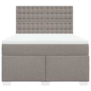 Box spring postel s matrací taupe 160x200 cm textil - obrázek 6