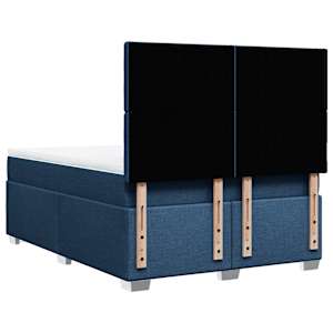 Box spring postel s matrací modrá 160x200 cm textil - obrázek 12
