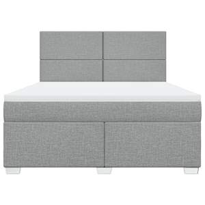 Box spring postel s matrací světle šedá 180 x 200 cm textil - obrázek 6