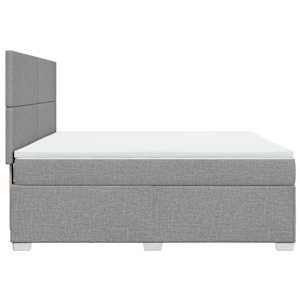 Box spring postel s matrací světle šedá 180 x 200 cm textil - obrázek 11