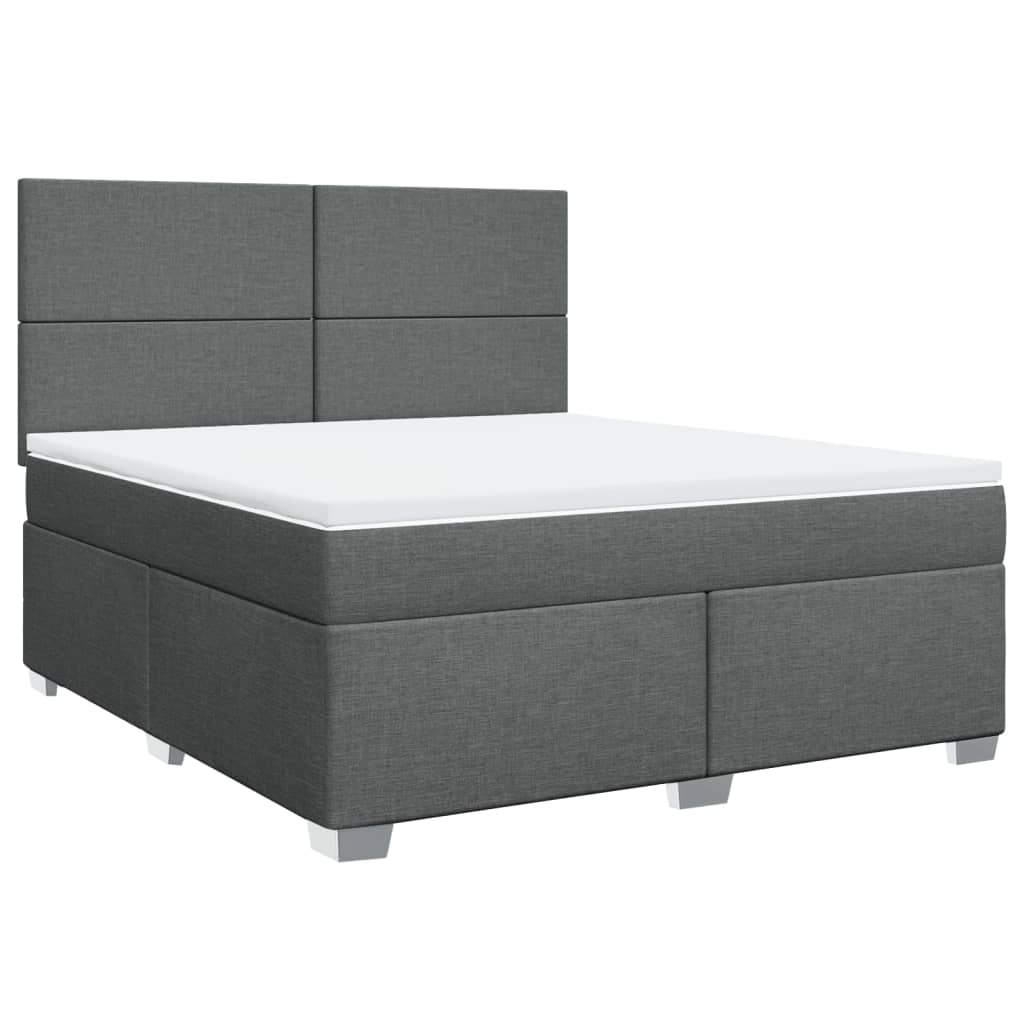Thumbnail - vidaXL Boxspringbett mit Matratze Dunkelgrau 180x200 cm Stoff