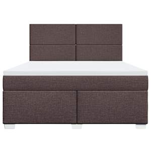 Box spring postel s matrací tmavě hnědá 180x200 cm textil - obrázek 6