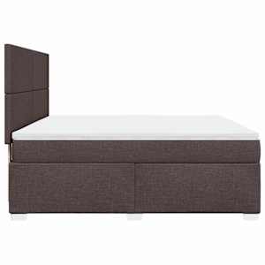 Box spring postel s matrací tmavě hnědá 180x200 cm textil - obrázek 11