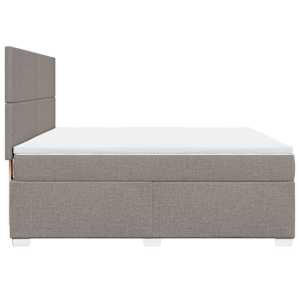 Box spring postel s matrací taupe 180x200 cm textil - obrázek 11