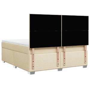 Box spring postel s matrací krémová 180x200 cm textil - obrázek 12