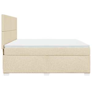 Box spring postel s matrací krémová 180x200 cm textil - obrázek 11