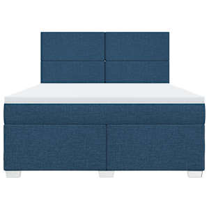 Box spring postel s matrací modrá 180x200 cm textil - obrázek 6