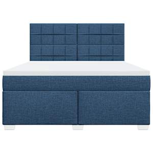 Box spring postel s matrací modrá 180x200 cm textil - obrázek 6