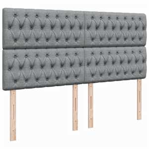 Box spring postel s matrací světle šedá 180 x 200 cm textil - obrázek 7