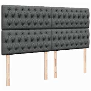 Box spring postel s matrací tmavě šedá 180x200 cm textil - obrázek 7