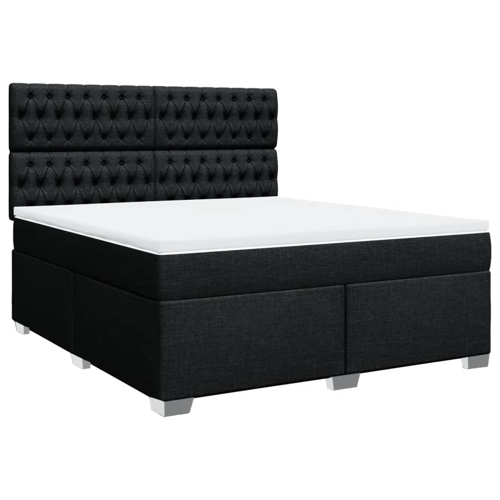 Thumbnail - vidaXL Boxspringbett mit Matratze Schwarz 180x200 cm Stoff