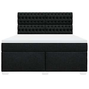 Box spring postel s matrací černá 180x200 cm textil - obrázek 6