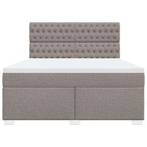 Box spring postel s matrací taupe 180x200 cm textil - obrázek 6
