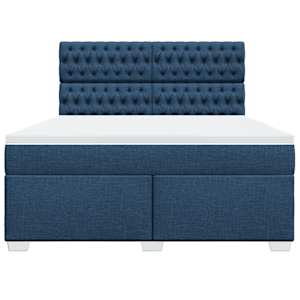 Box spring postel s matrací modrá 180x200 cm textil - obrázek 6