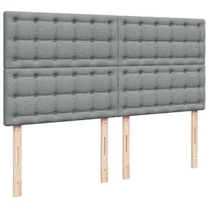 Box spring postel s matrací světle šedá 180 x 200 cm textil - obrázek 7