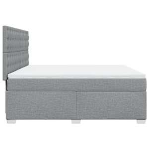 Box spring postel s matrací světle šedá 180 x 200 cm textil - obrázek 11
