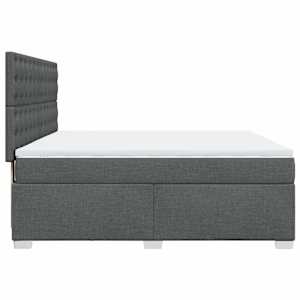 Box spring postel s matrací tmavě šedá 180x200 cm textil - obrázek 11