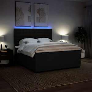Box spring postel s matrací černá 180x200 cm textil - obrázek 5