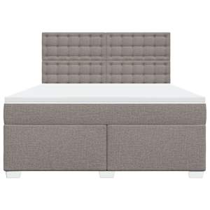 Box spring postel s matrací taupe 180x200 cm textil - obrázek 6