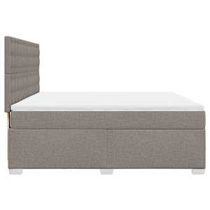 Box spring postel s matrací taupe 180x200 cm textil - obrázek 11