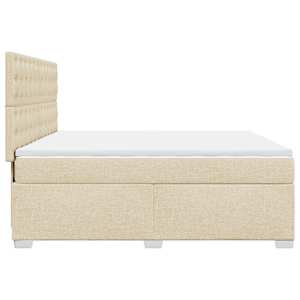 Box spring postel s matrací krémová 180x200 cm textil - obrázek 11