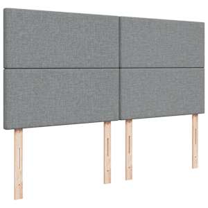 Box spring postel s matrací světle šedá 200 x 200 cm textil - obrázek 7