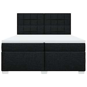 Box spring postel s matrací černá 200x200 cm textil - obrázek 6