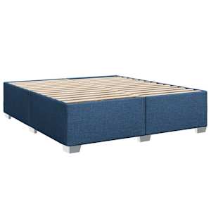 Box spring postel s matrací modrá 200x200 cm textil - obrázek 8
