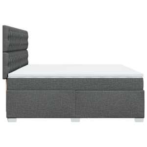 Box spring postel s matrací tmavě šedá 200x200 cm textil - obrázek 11