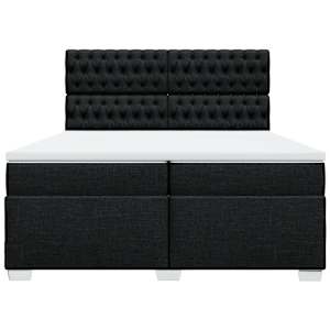 Box spring postel s matrací černá 200x200 cm textil - obrázek 6