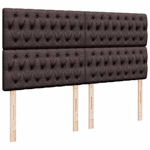 Box spring postel s matrací tmavě hnědá 200x200 cm textil - obrázek 7