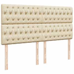 Box spring postel s matrací krémová 200x200 cm textil - obrázek 7