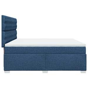 Box spring postel s matrací modrá 200x200 cm textil - obrázek 11