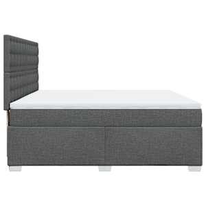 Box spring postel s matrací tmavě šedá 200x200 cm textil - obrázek 11