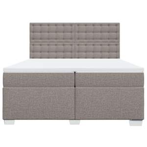 Box spring postel s matrací taupe 200x200 cm textil - obrázek 6