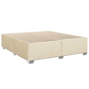 Box spring postel s matrací krémová 200x200 cm textil - obrázek 8