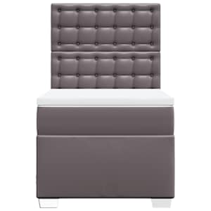 Box spring postel s matrací šedá 90x190 cm umělá kůže - obrázek 6