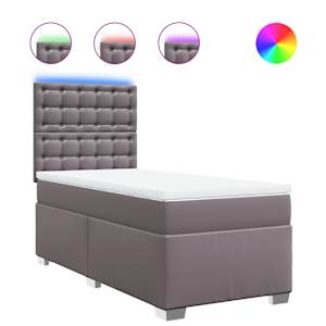 Box spring postel s matrací šedá 90x200 cm umělá kůže - obrázek 2