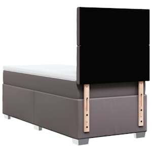 Box spring postel s matrací šedá 90x200 cm umělá kůže - obrázek 12