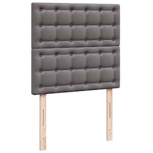 Box spring postel s matrací šedá 90x200 cm umělá kůže - obrázek 7