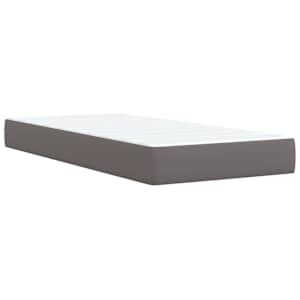 Box spring postel s matrací šedá 90x200 cm umělá kůže - obrázek 9
