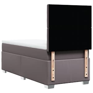 Box spring postel s matrací šedá 100x200 cm umělá kůže - obrázek 12