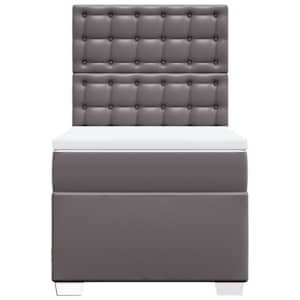 Box spring postel s matrací šedá 100x200 cm umělá kůže - obrázek 6