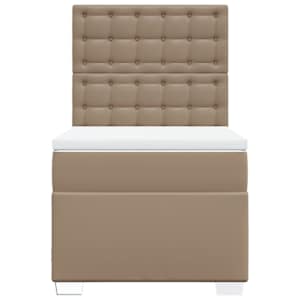 Box spring postel s matrací cappuccino 100x200 cm umělá kůže - obrázek 6