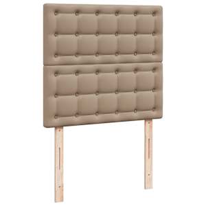 Box spring postel s matrací cappuccino 100x200 cm umělá kůže - obrázek 7
