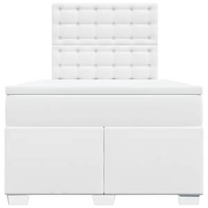 Box spring postel s matrací bílá 120x190 cm umělá kůže - obrázek 6