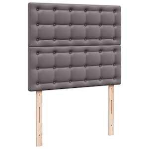 Box spring postel s matrací šedá 120x190 cm umělá kůže - obrázek 7
